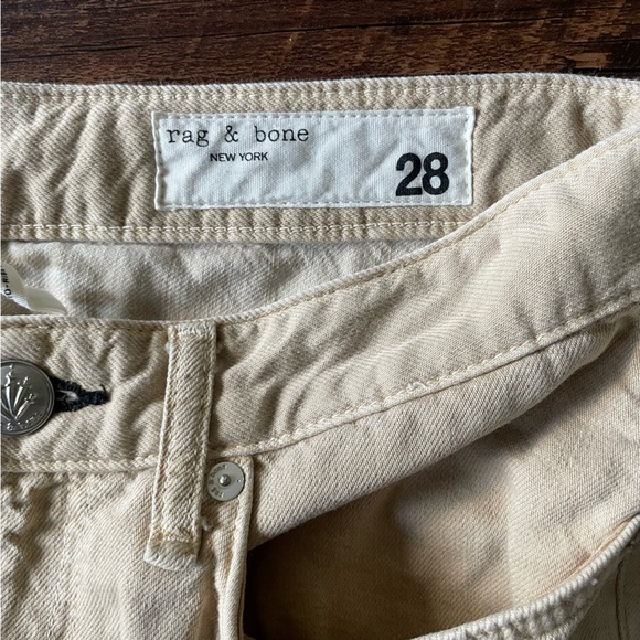 RAG & BONE Featherweight Logan Wide-Leg Jean in Beige- women’s 28” - Picture 4 of 10